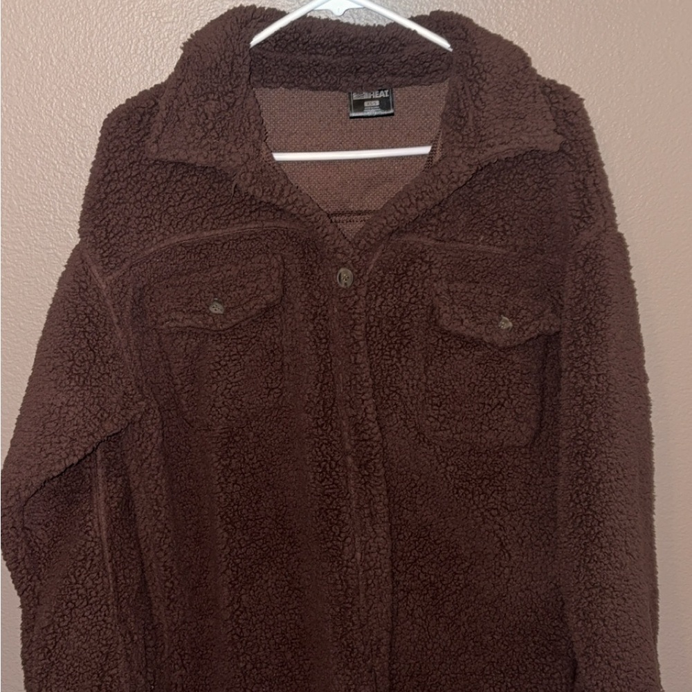 Time and Tru Chocolate Teddy Jacket